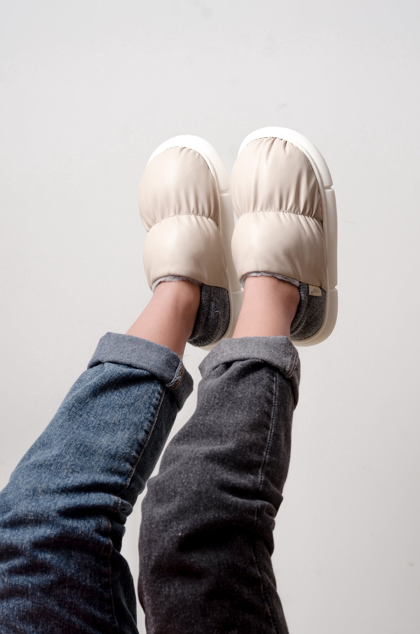 Pantuflas Beige Talles Grandes Unisex