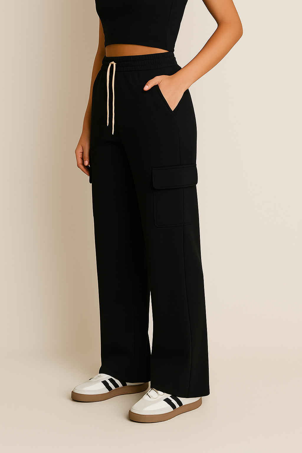 Pantalon Cargo Black