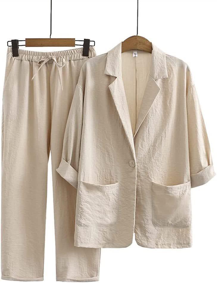 CONJUNTO LINO NATURAL HASTA 4XL