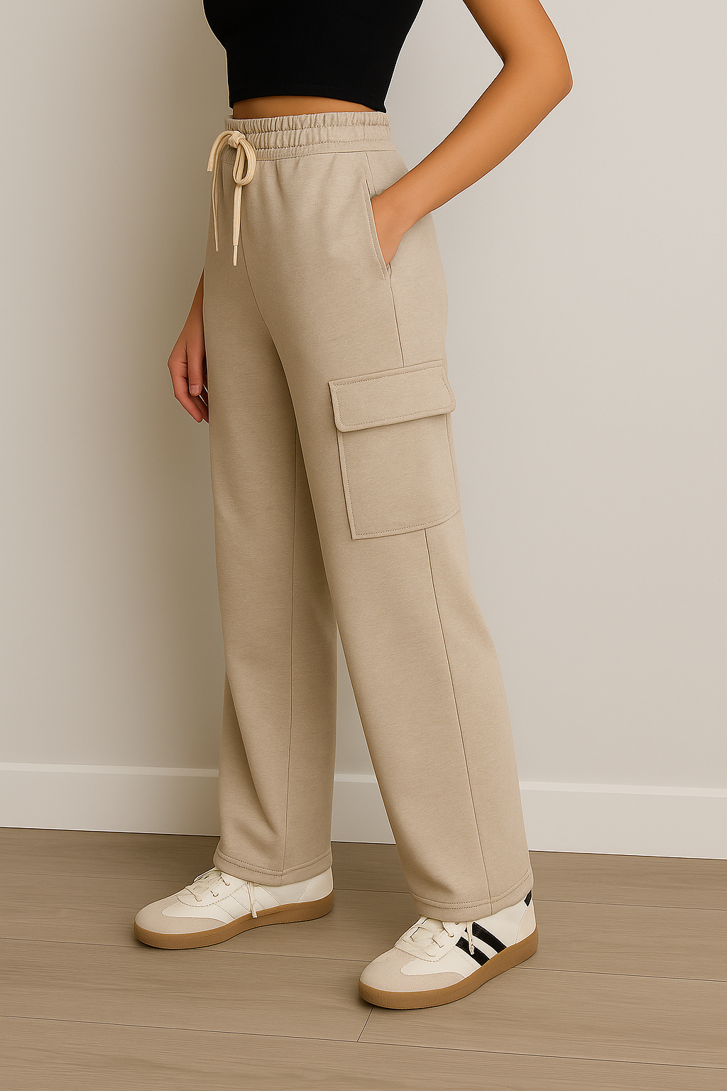 Pantalon Cargo Beige