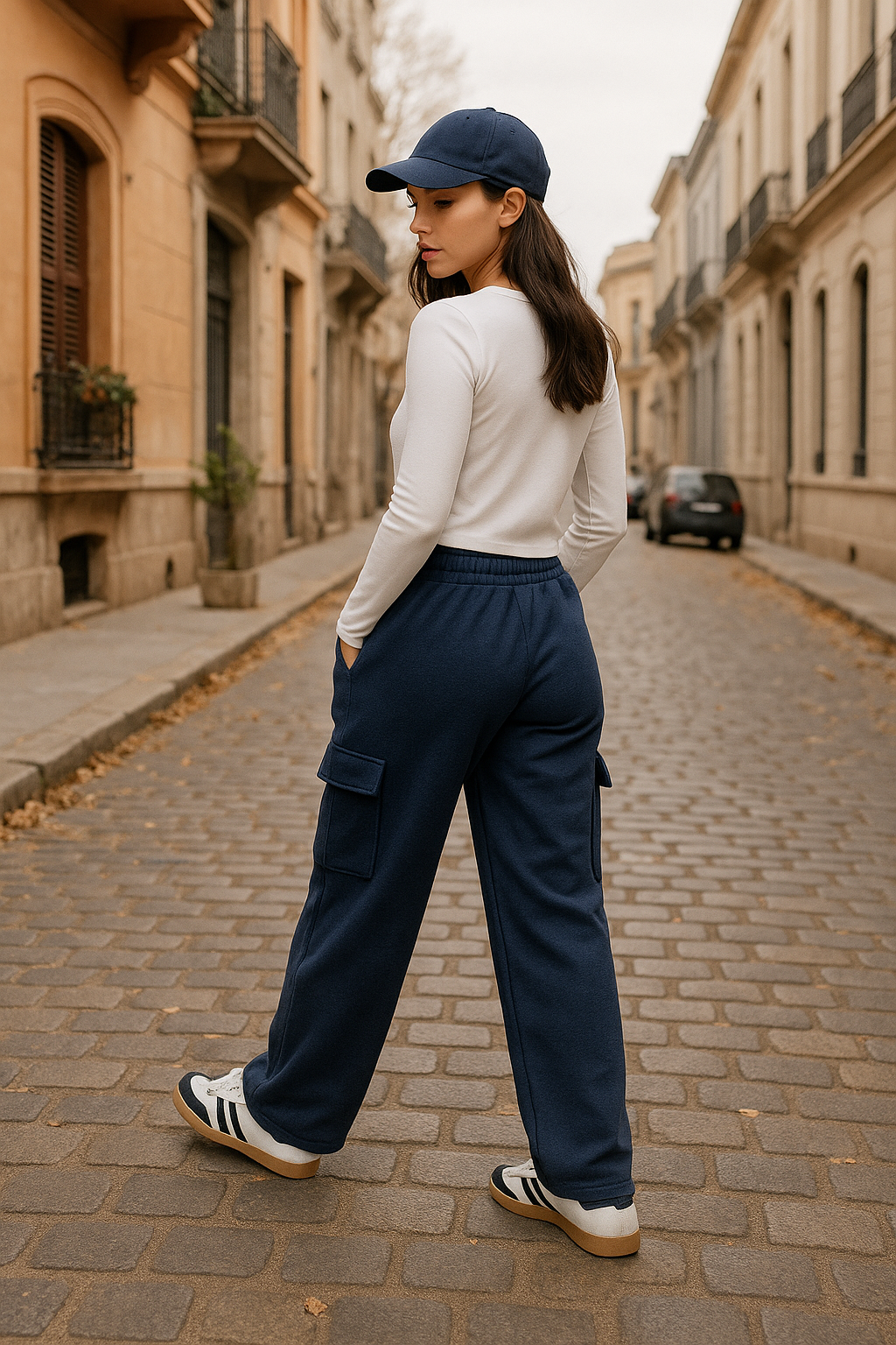 Pantalon Cargo Azul