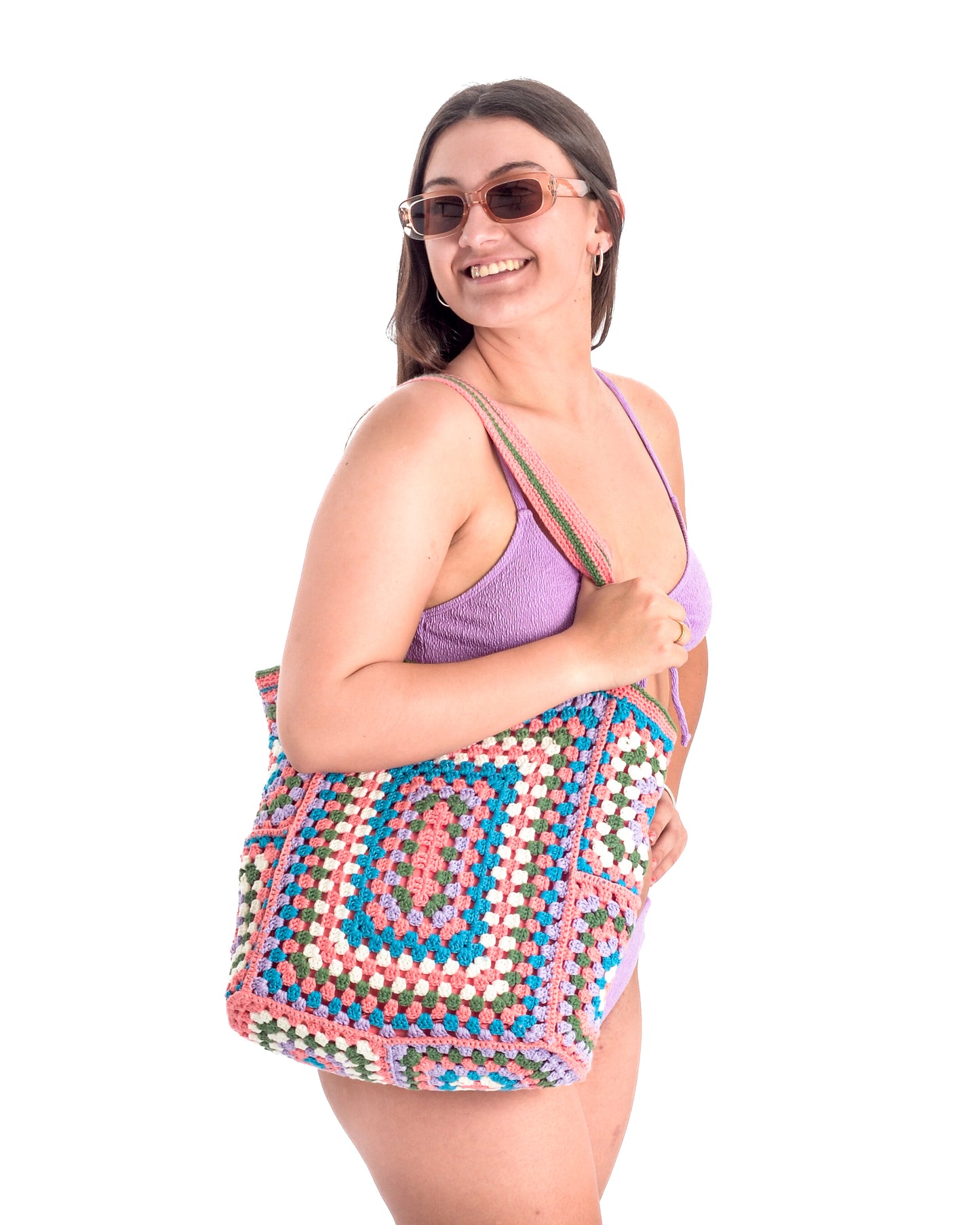Bolso Crochet Rosa