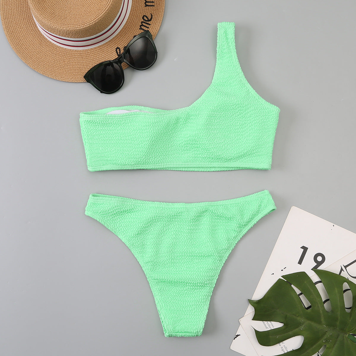 Bikini una tira Verde