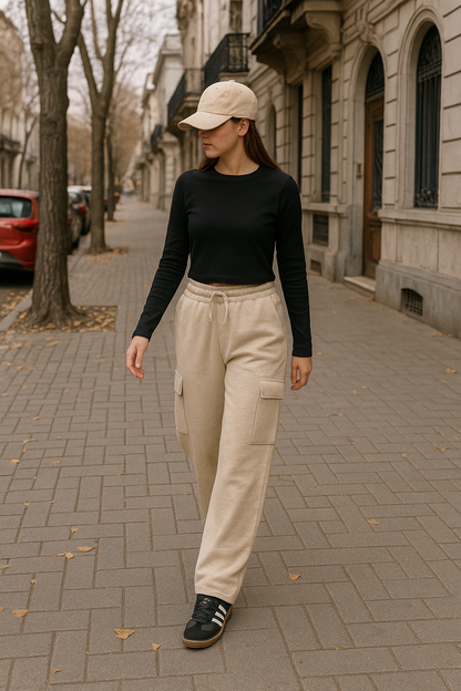 Pantalon Cargo Beige