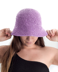 Sombrero Crochet Lila