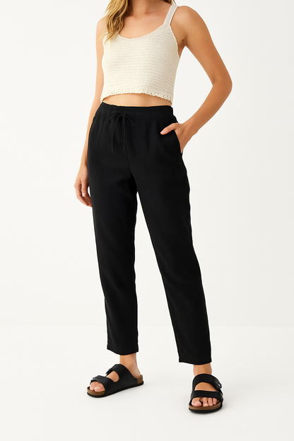 Pantalon de Lino Negro