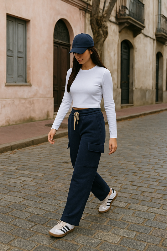 Pantalon Cargo Azul