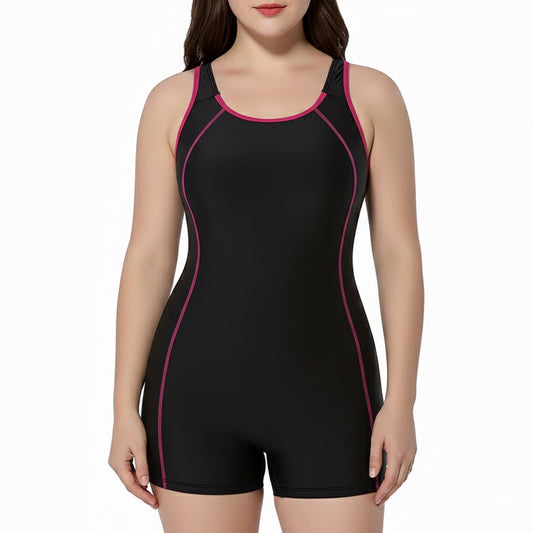 malla short deportiva black pink frente