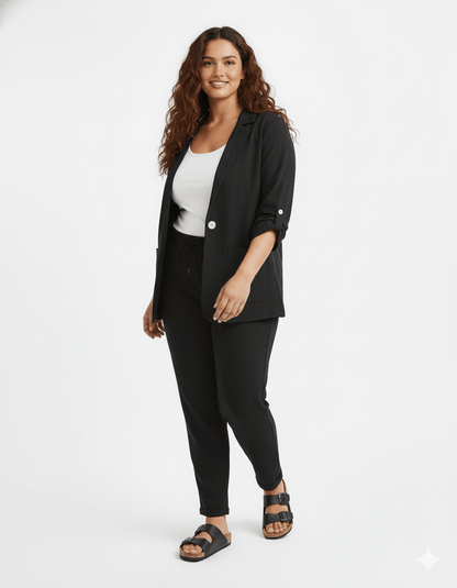 Conjunto Lino Black Blazer y Pantalon