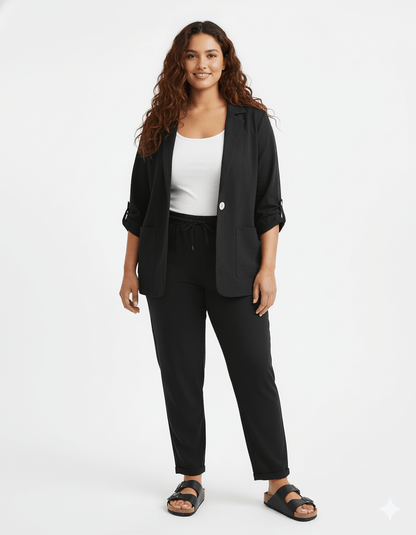 Conjunto Lino Black Blazer y Pantalon