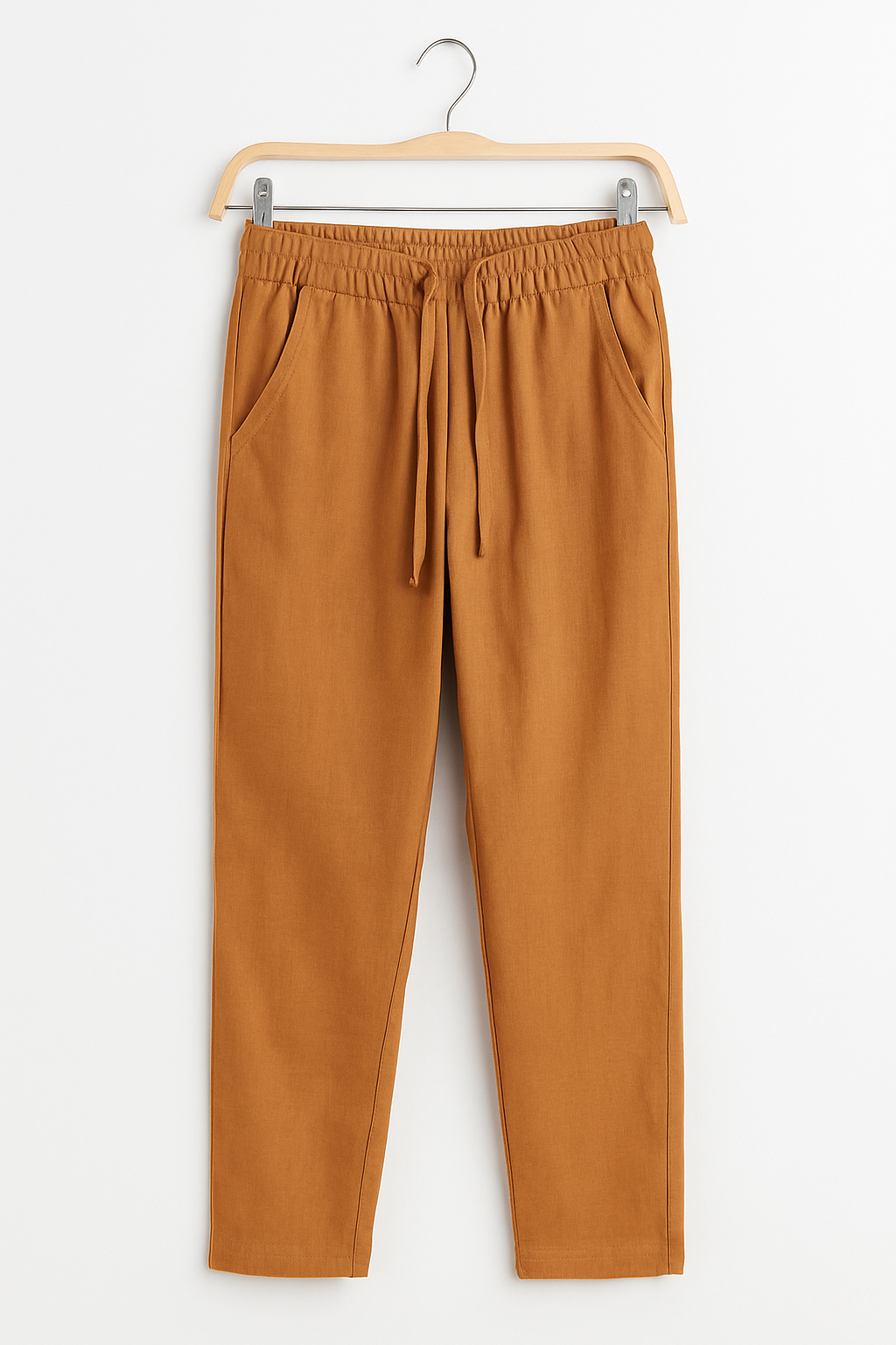 Pantalon Lino Camel Percha
