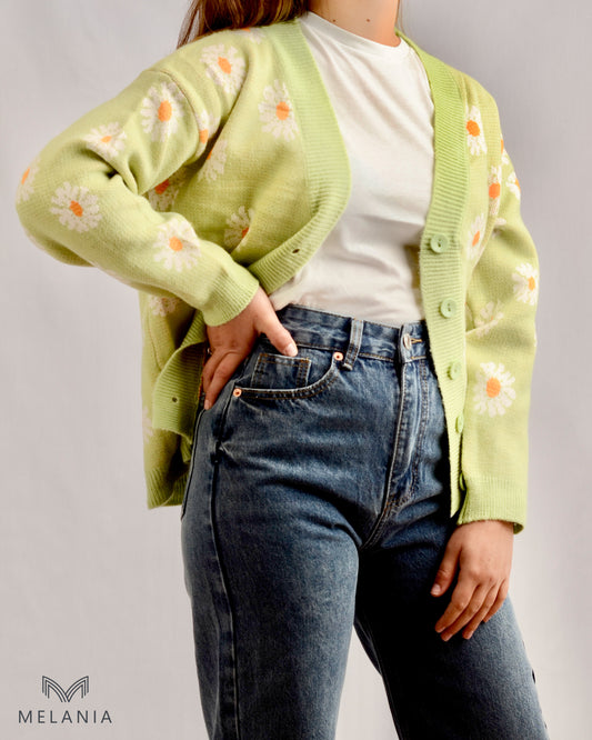 Cardigan Daisy Verde