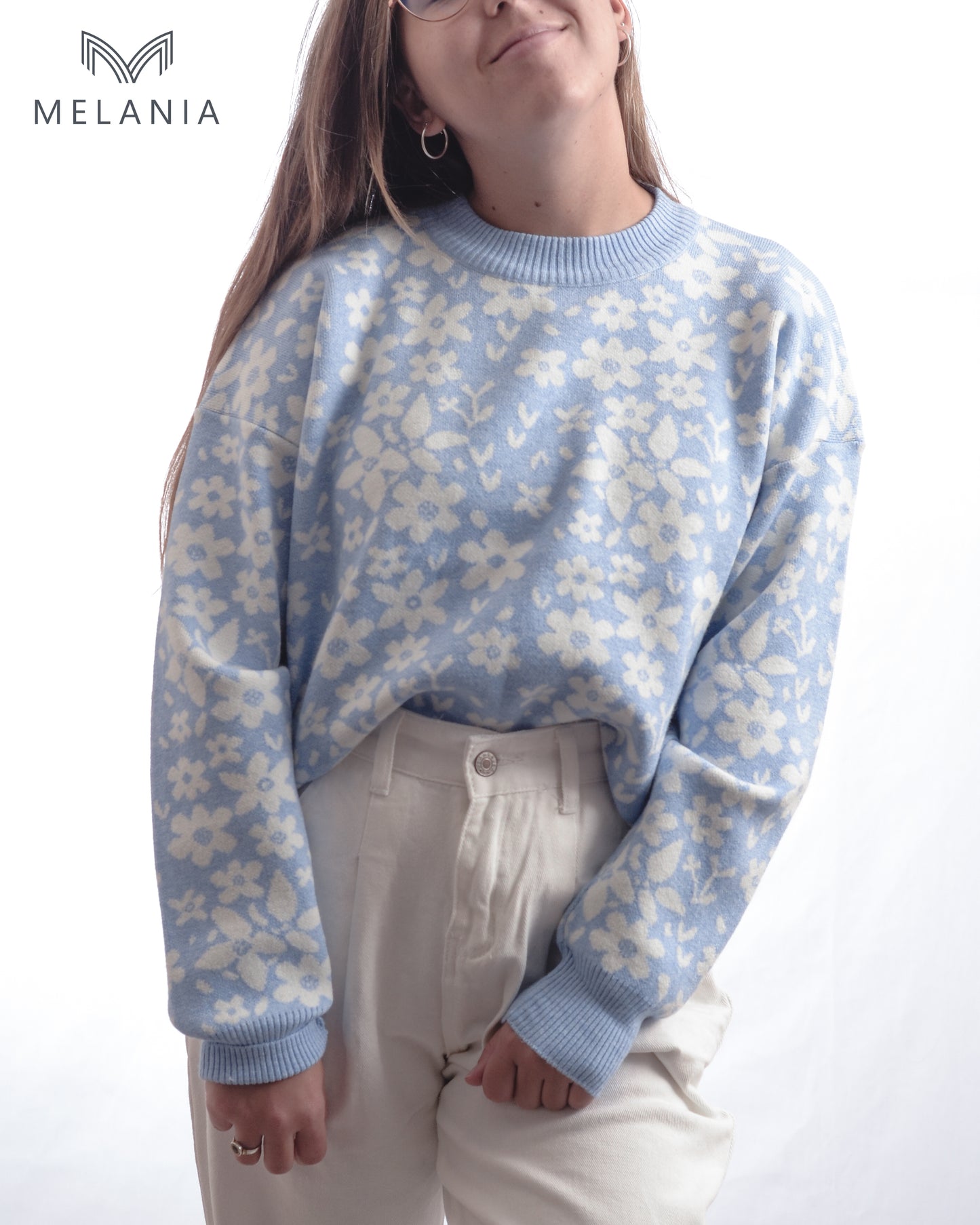 Sweater Flor Blue