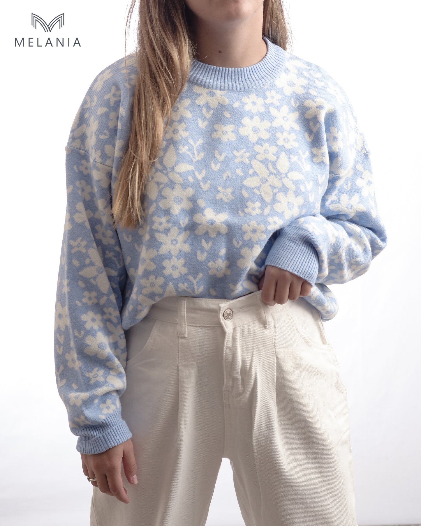 Sweater Flor Blue